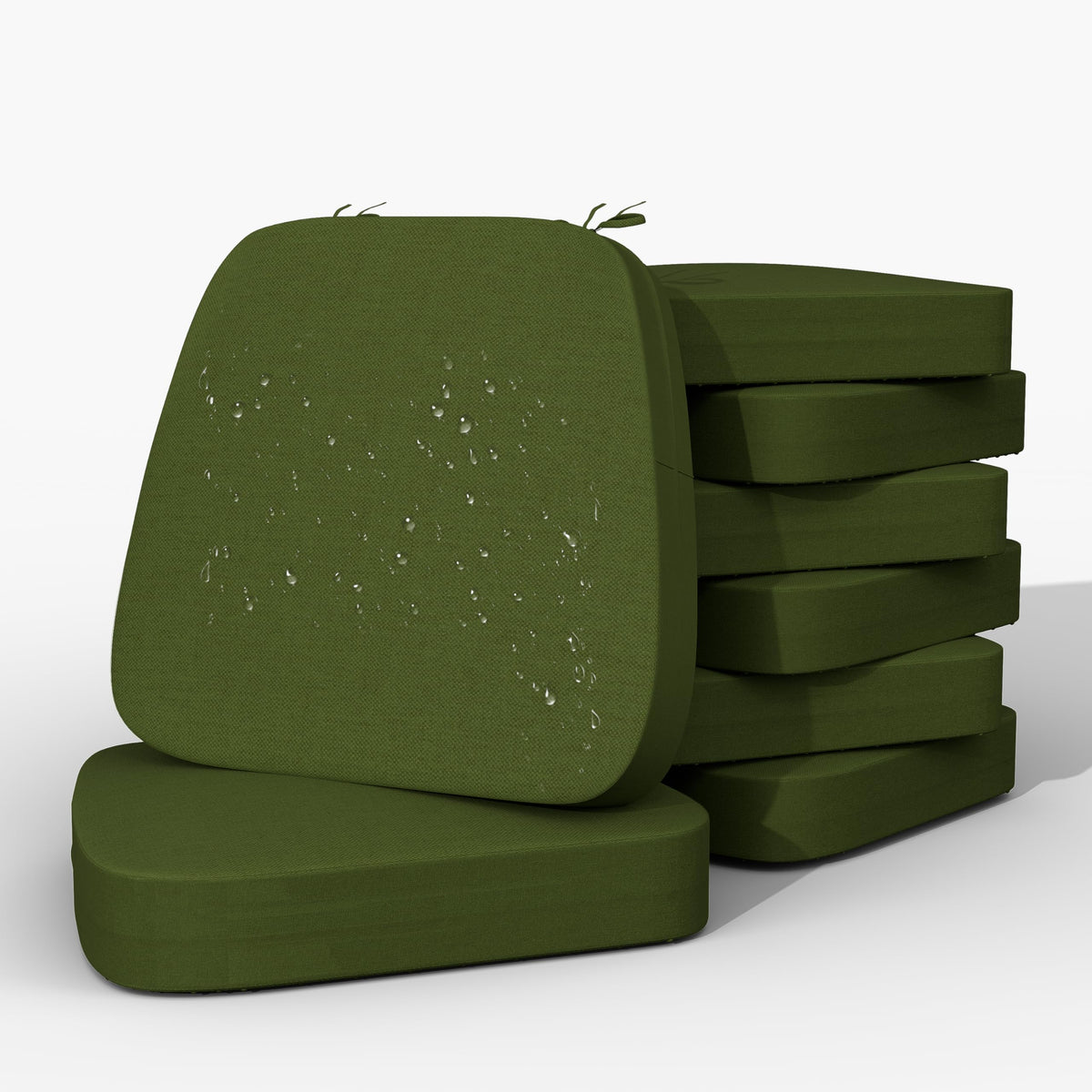 17'' x 16'' x 2.5"Thick Chair Cushions for Dining Chairs, 6 Pack WaterProof Easy Clean Kitchen Chair Pads with Ties and Non-Slip Backing - 30D High Elastic Foam Soft Kitchen Chair Cushions
