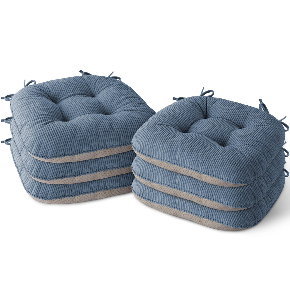 Indoor Dining Chair Cushions Set of 2, 17"X16"X3", Cream