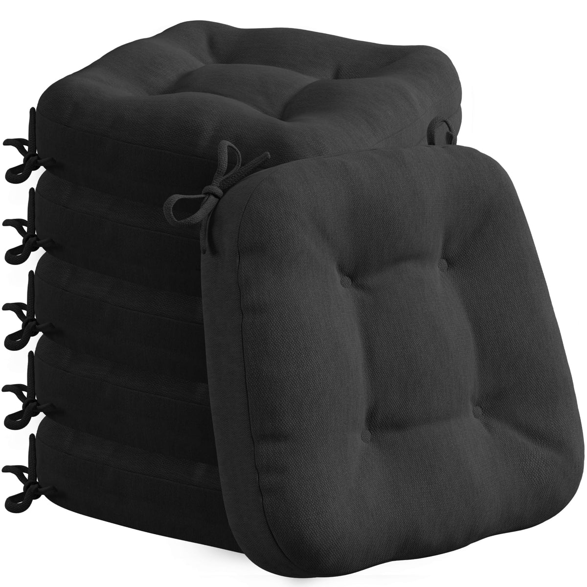 Codi Dining Chair Cushions 6 Pack, Thick Memory Foam Kitchen Seat Pads
