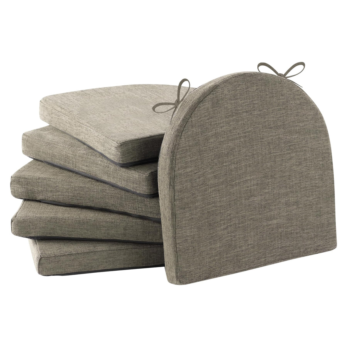 IPYNBAP Chair Cushions for Dining Chairs, Kitchen Chair Cushions, 16'' x 16'' x 2'', Non Slip Indoor Seat Cushions, Chair Pads for Dining Chairs with Ties & Removable Cover, Set of 4, Navy