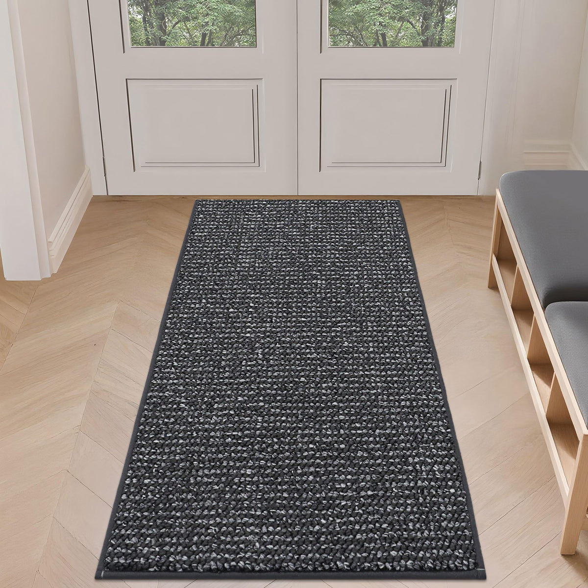 BEQHAUSE Dirt Trapper Door Mat 20" x 32", Non-Slip Washable, Light Beige