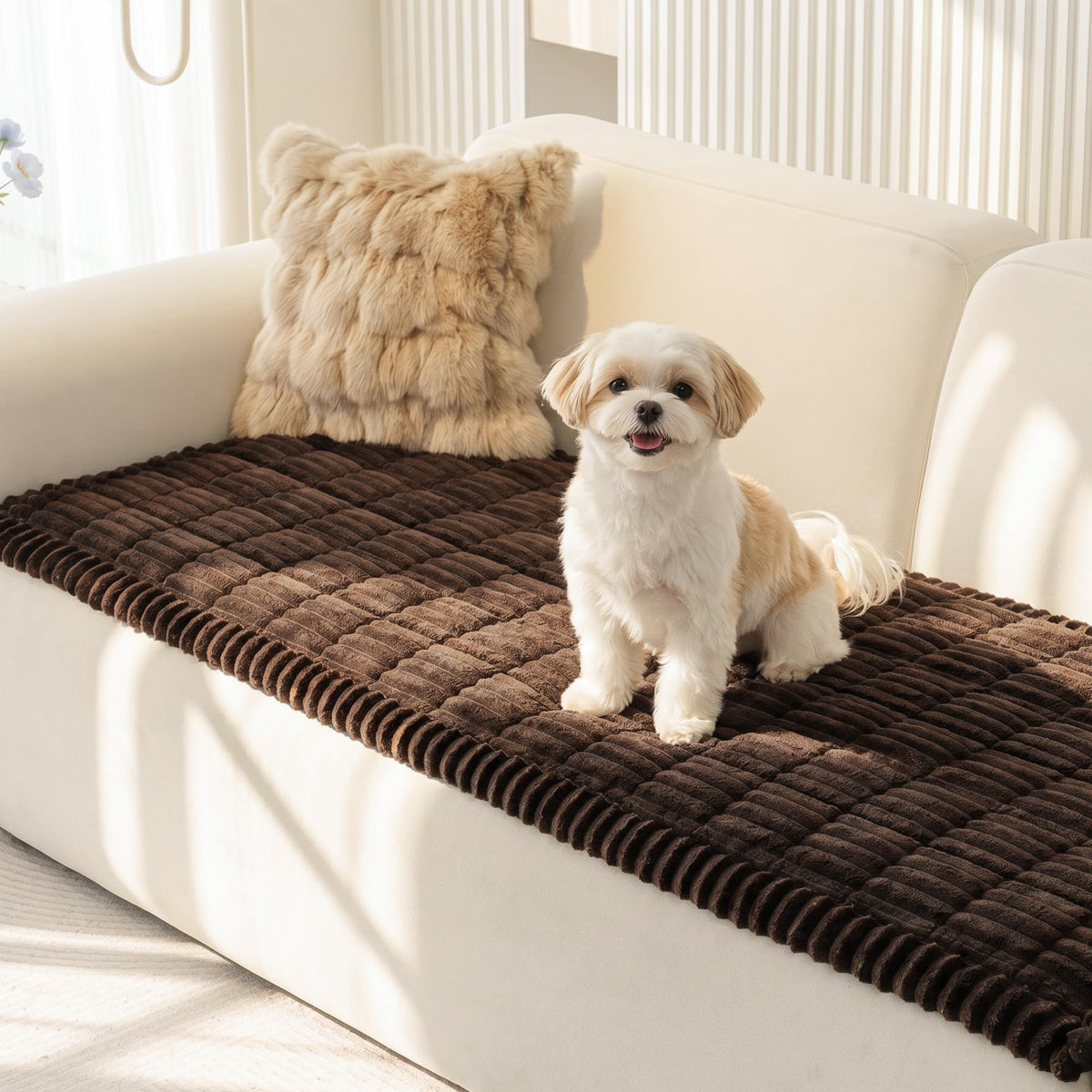 MEETSKY Couch Cover for Dogs, Washable Sofa Covers for 3 Cushion Couch