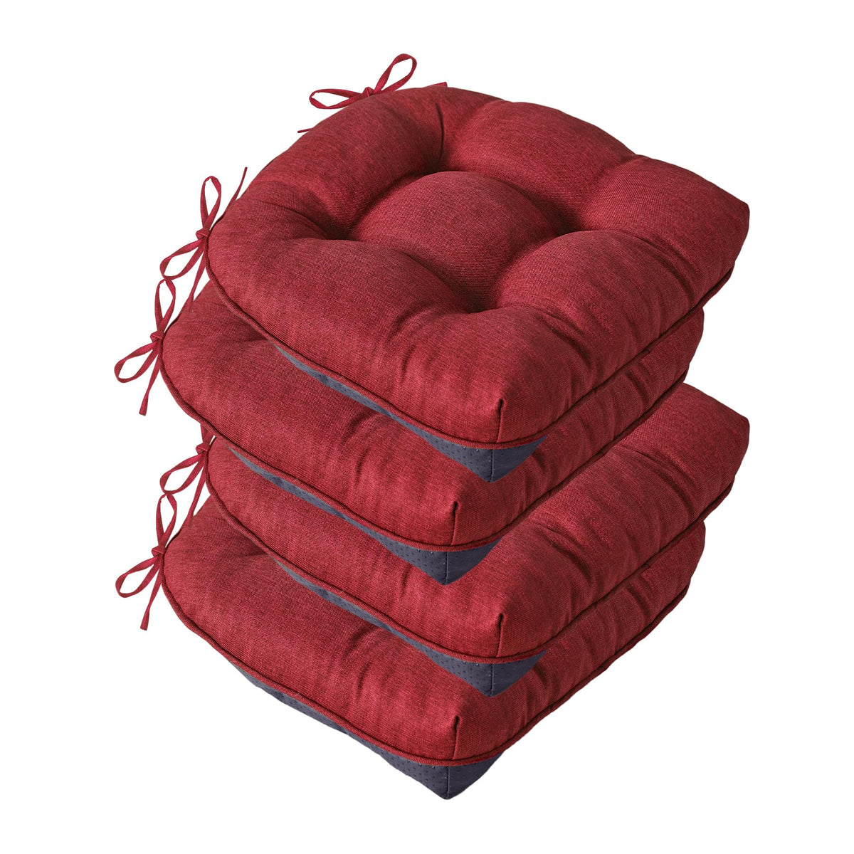 IASEAHK Chair Cushions for Dining Chairs, 15.5" x 15.5" x 4", Navy Blue