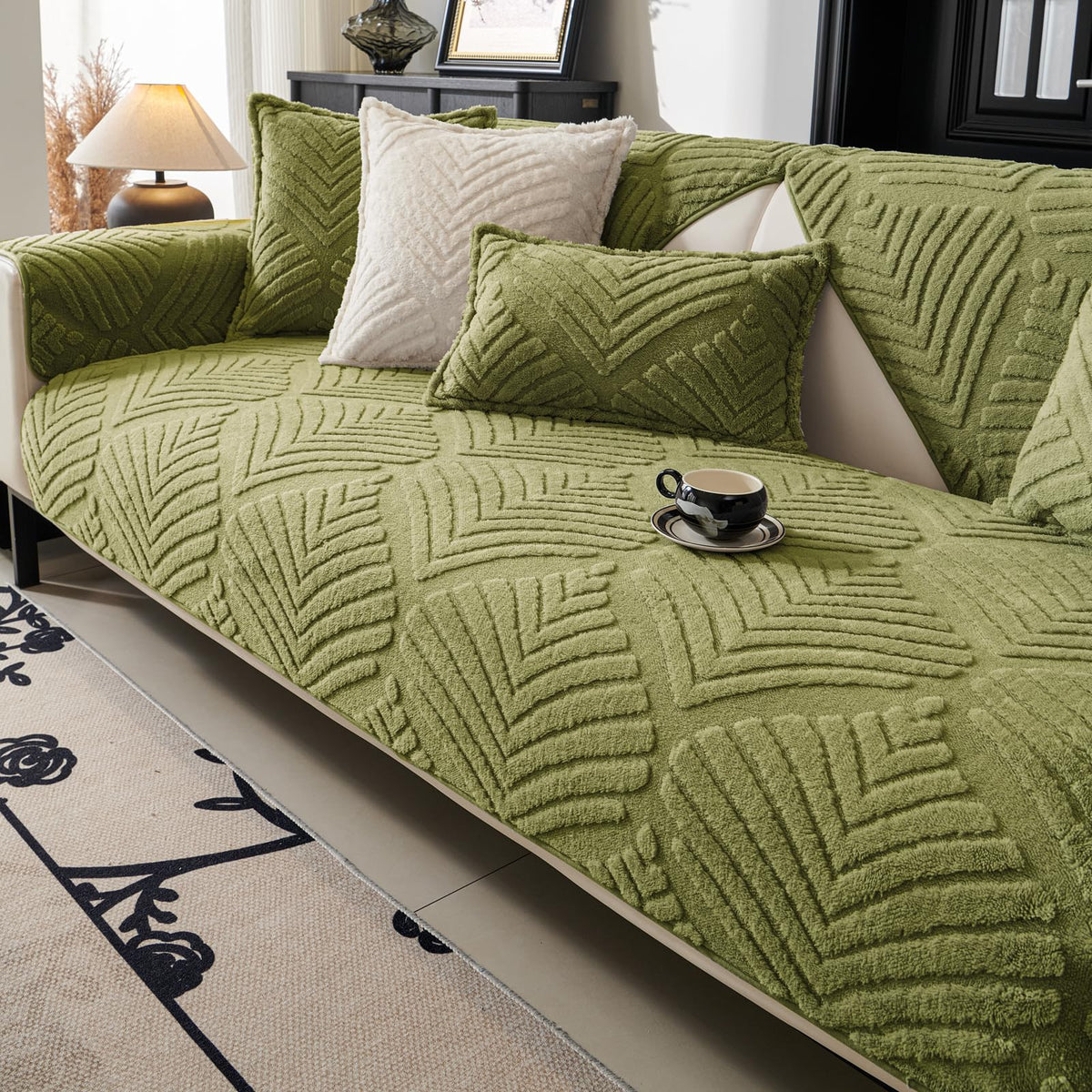 Plush Sofa Cover Washable, Funny Fuzzy Pet Couch Cover for 1 Seat