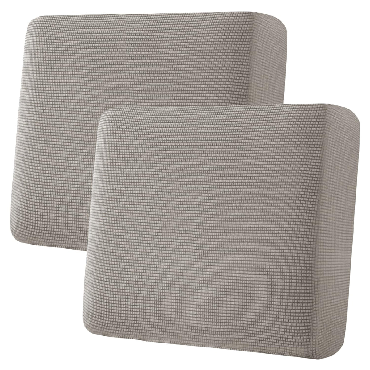 H.VERSAILTEX Super Stretch Individual Seat Cushion Covers Sofa Covers Couch Cushion Cover Slipcover Sets Thick Jacquard Textured Twill Fabric (3 Piece Sofa Cushion Covers, Grey)