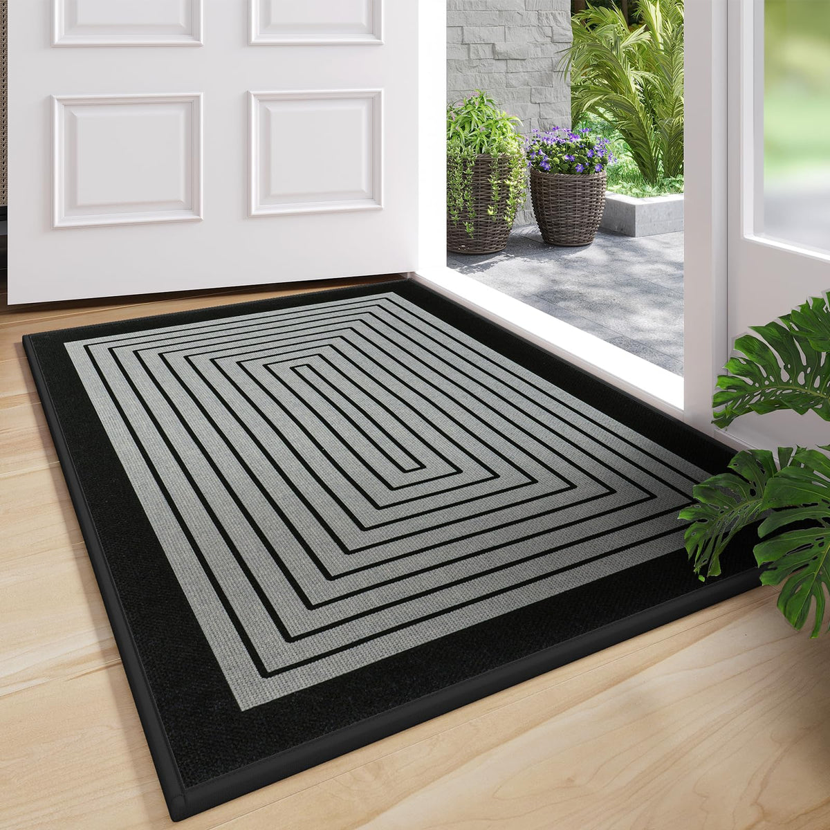 Door Mat Indoor Entrance Front Entry Mats,17''x30'',Brown