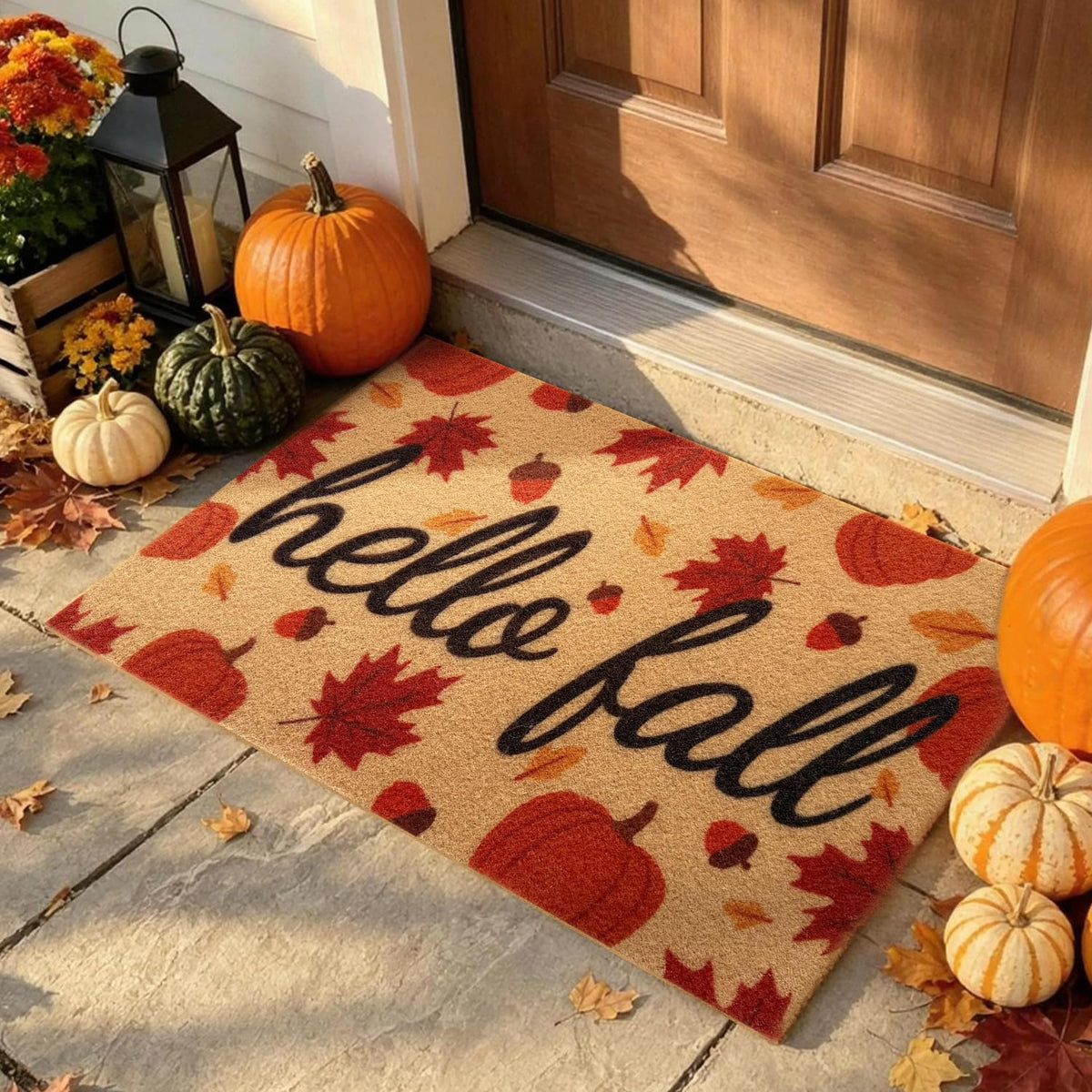 Halloween Door Mat, Non Slip Front Welcome Mat Outdoor Indoor 17x30