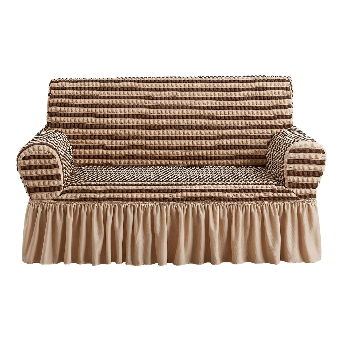 NICEEC Sofa Cover Wine Red Couch Cover Stretch Sofa Slipcovers with Skirt