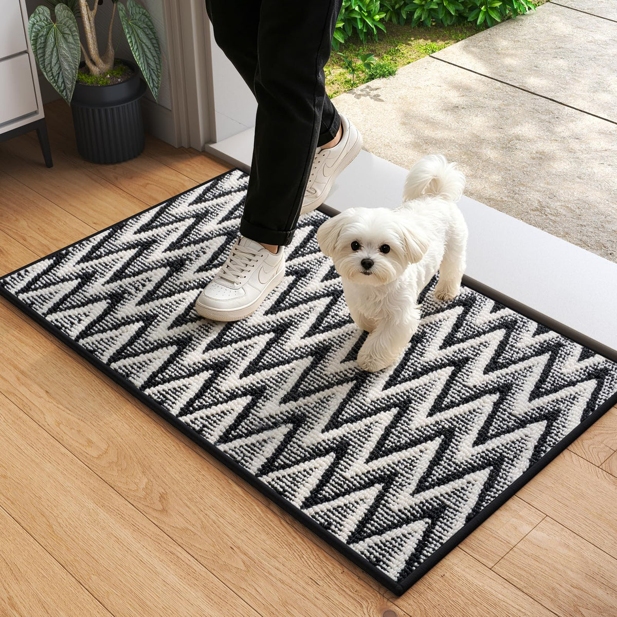 YDKGL Front Door Mat Indoor Entrance Non Slip Entry Doormat Gray 17"x30"
