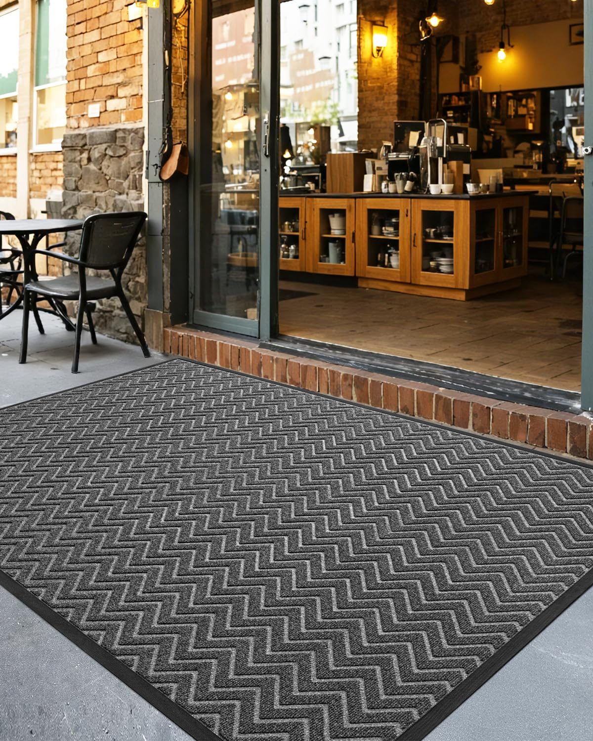 DEXI Front Door Mat Outside Entrance 24x36 Welcome Rubber Entry Doormat