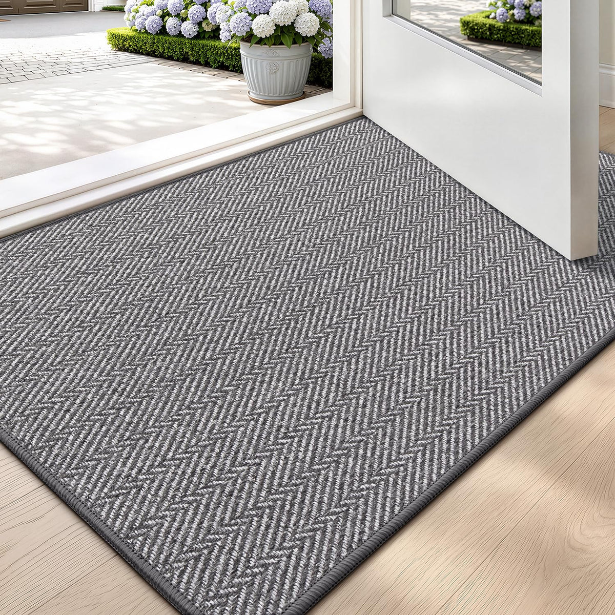 LUMI Ultra Thin Indoor Door Mat 24"x36", Entrance Doormat, Beige