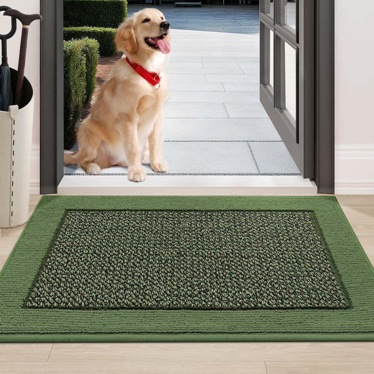 BEQHAUSE Indoor Door Mat 20" x 32", Dirt Trapper Door Mats, Taupe