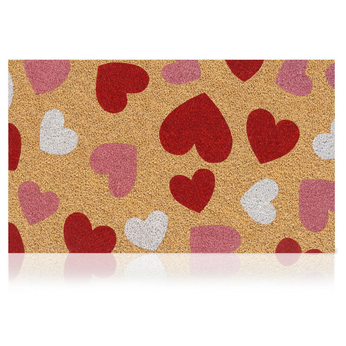 Coir Welcome Mat, Non-Slip, Floral, 17 x 29 in