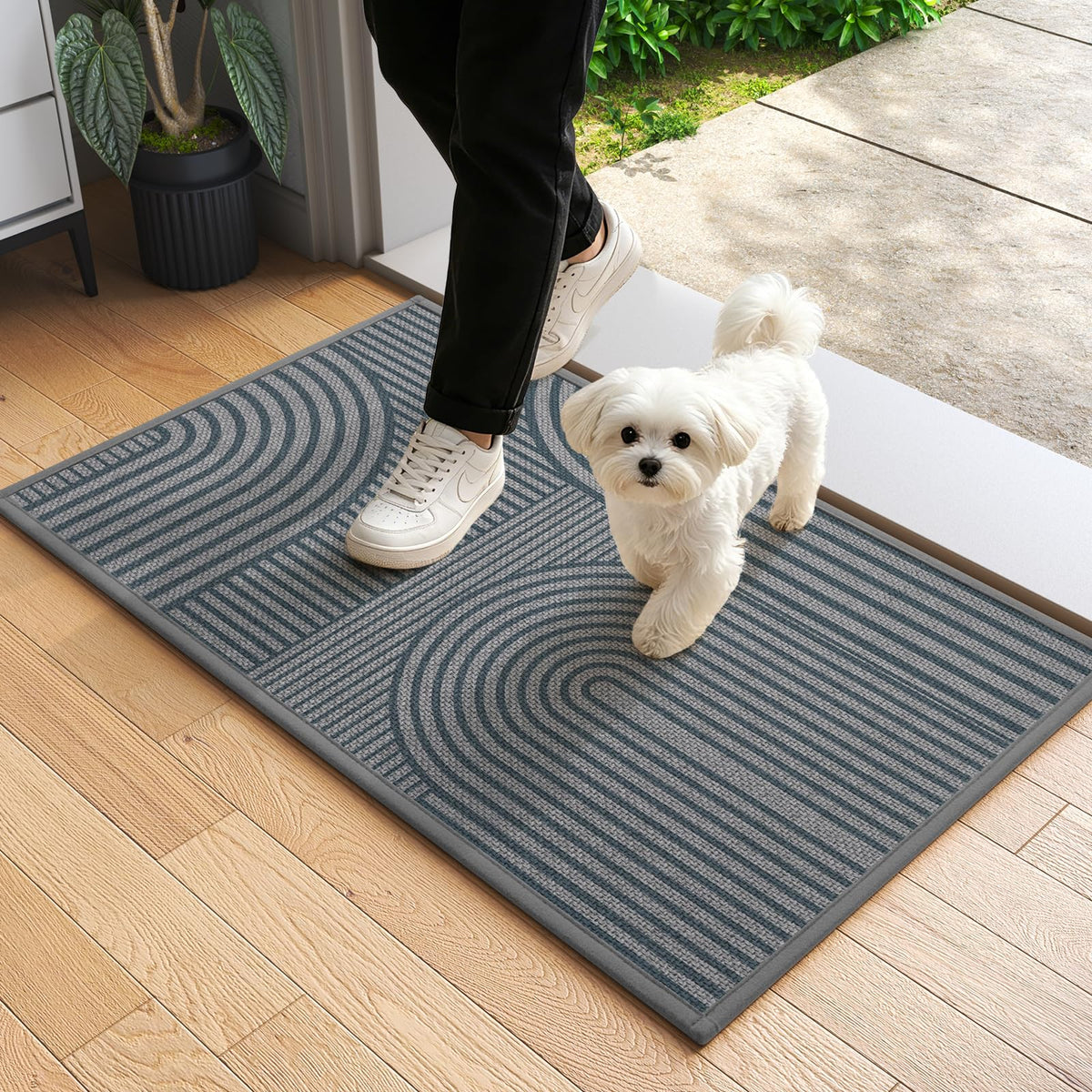 Door Mat Indoor Entrance Front Entry Mats,17''x30'',Brown