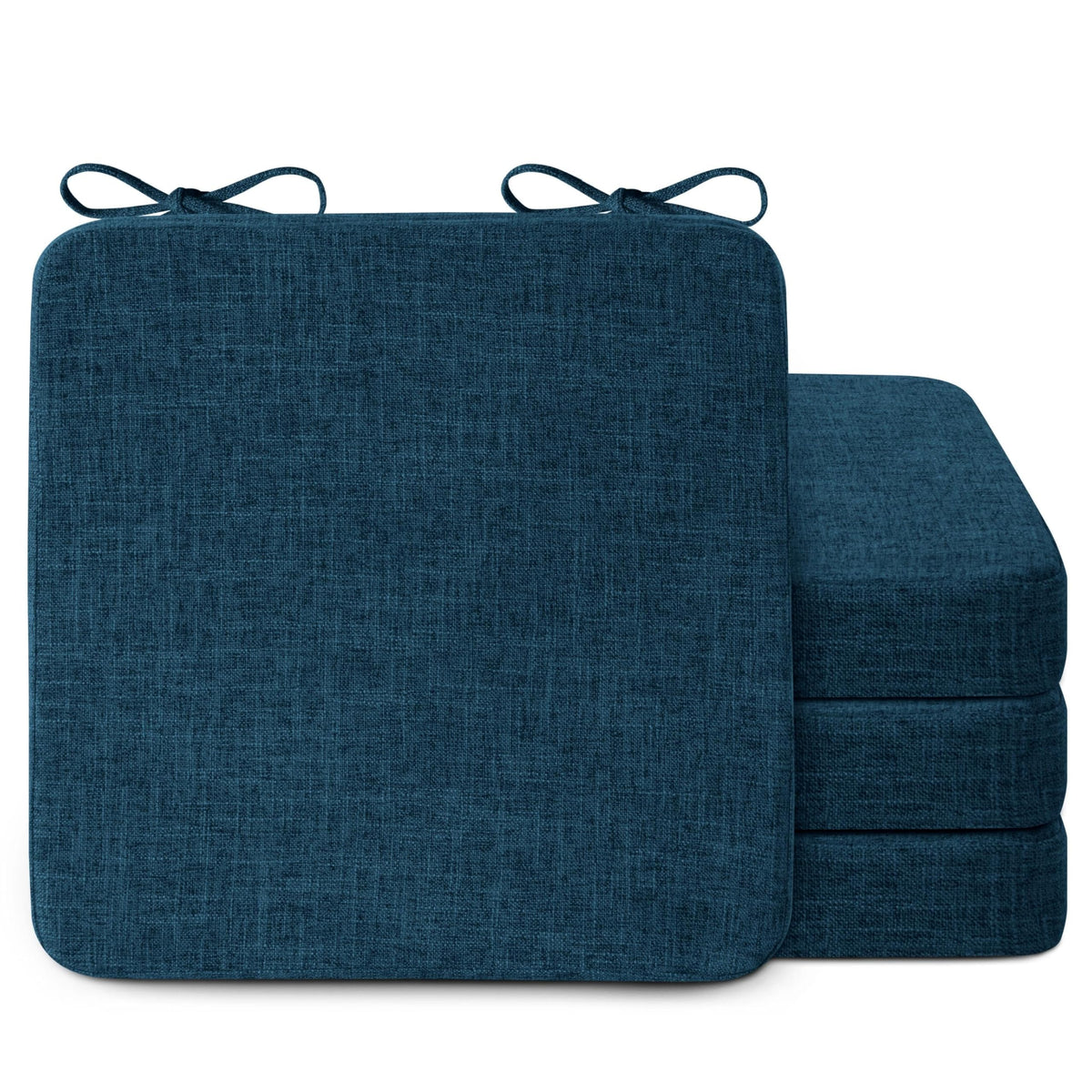 AddGrace Square Chair Cushions for Dining Chairs 16x16x2inch (4, Dark Grey)