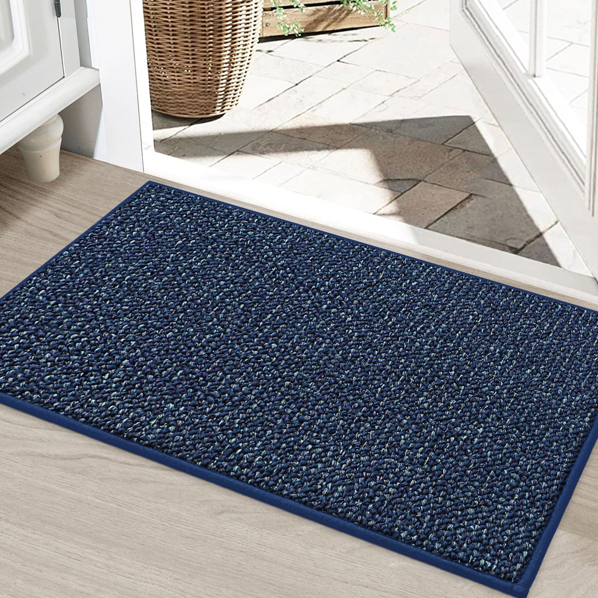 BEQHAUSE Dirt Trapper Door Mat 20" x 32", Non-Slip Washable, Light Beige
