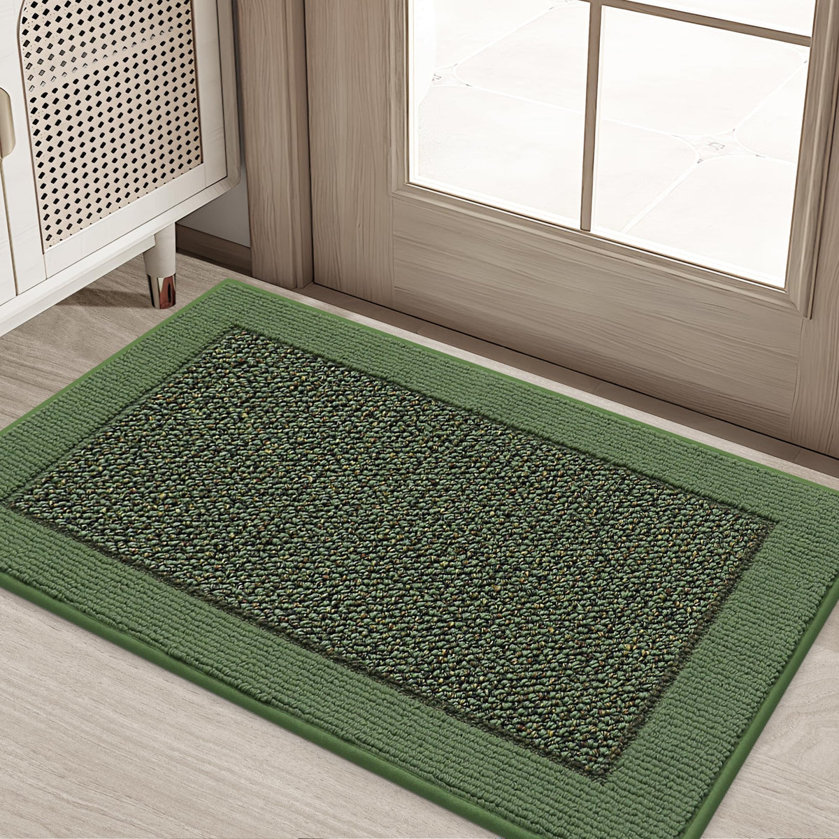 BEQHAUSE Indoor Door Mat 20" x 32", Dirt Trapper Door Mats, Taupe
