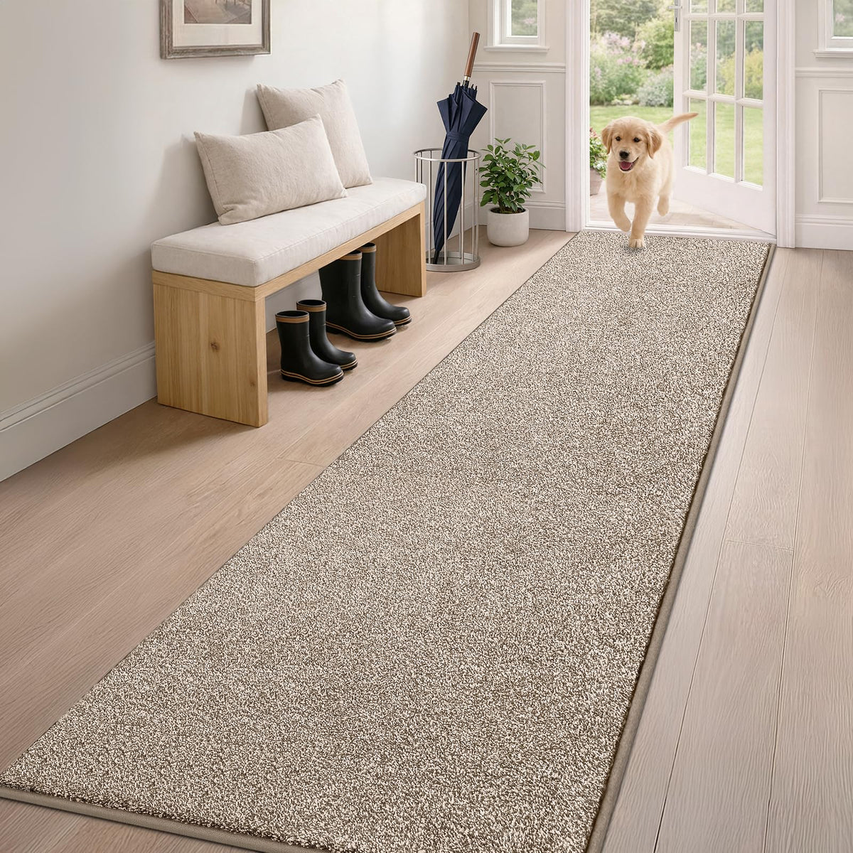 PURRUGS Dirt Trapping Indoor Door Mat, 24" x 35.5", Charcoal