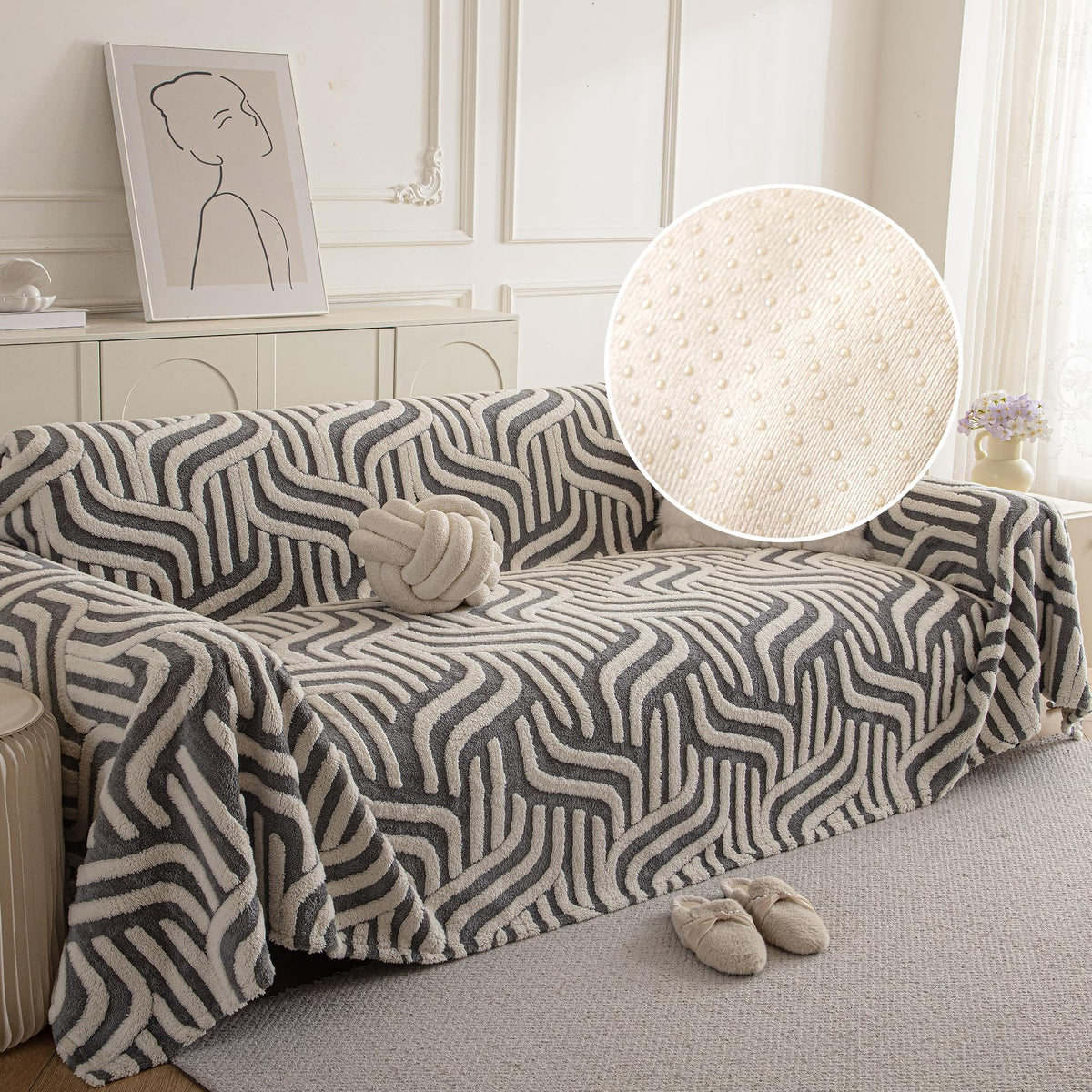 Couch Covers for Dogs, Sofa Covers for 3 Cushion Couch Washable
