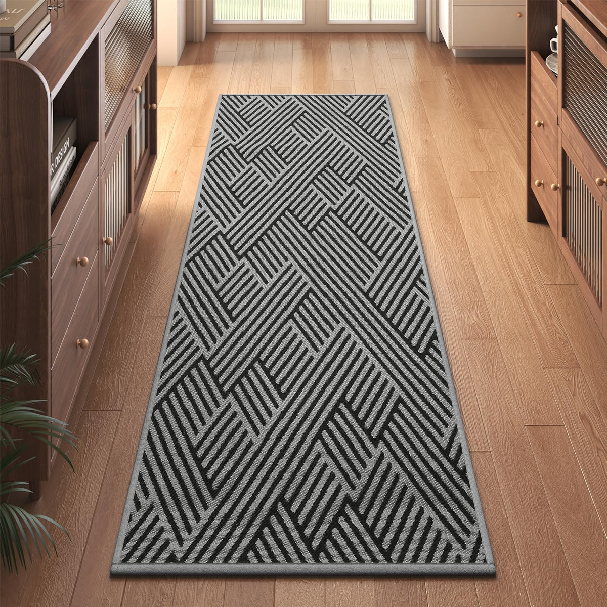 Front Door Mat Indoor Outside Entrance Non-Slip Mats Brown 17"x30"