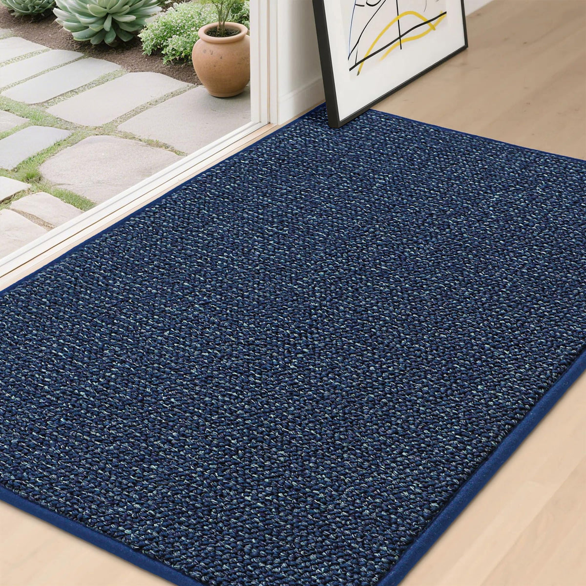 BEQHAUSE Dirt Trapper Door Mat 32" x 48", Non-Slip Washable Doormats, Beige