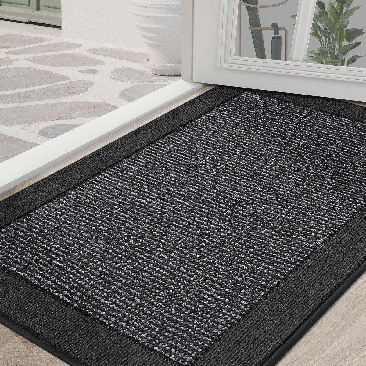 BEQHAUSE Indoor Door Mat 20" x 32", Dirt Trapper Door Mats, Taupe