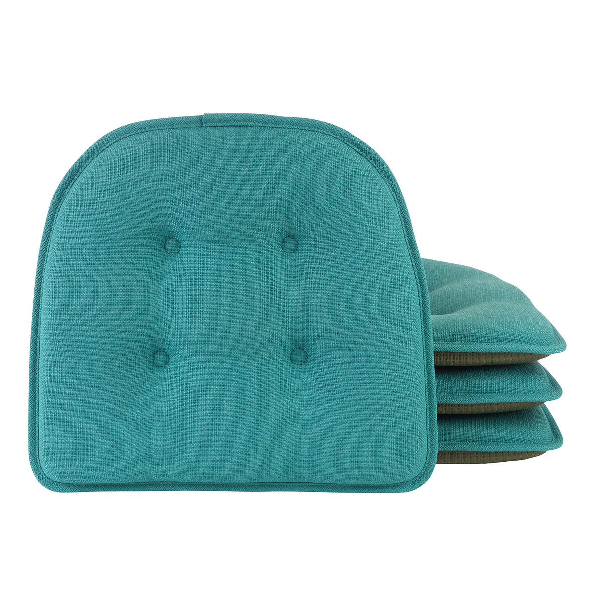 Non-Slip Chair Cushions, Assembled in USA, U-Shaped Skid-Proof Seat Pads for Dining Room, Kitchen, Office, 15"x16"