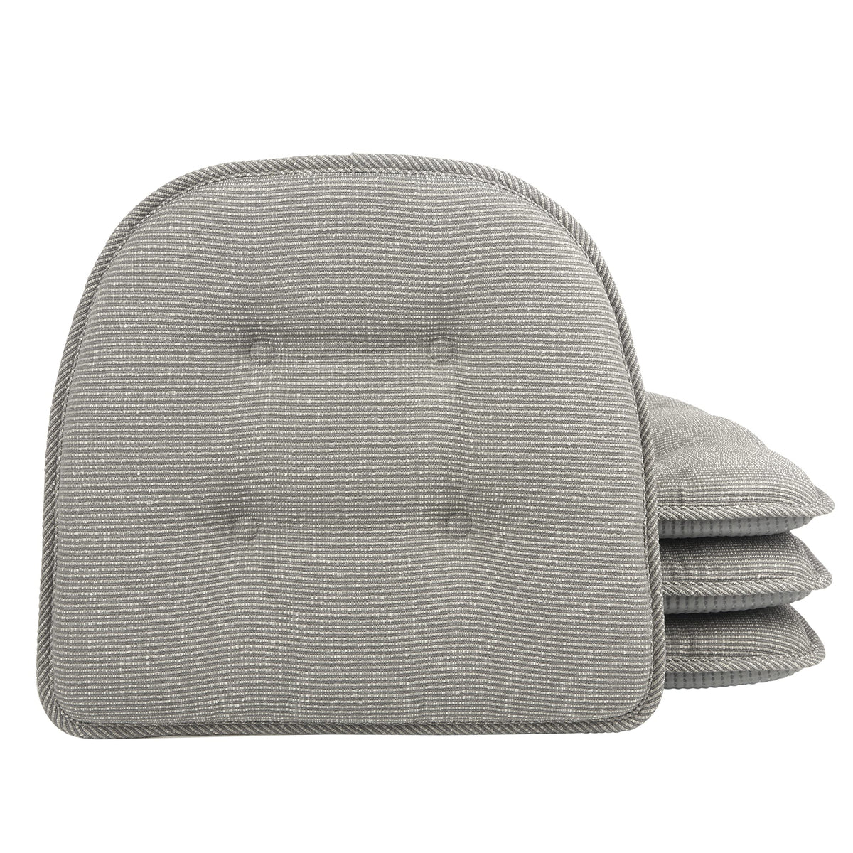 Non-Slip Chair Cushions, Assembled in USA, U-Shaped Skid-Proof Seat Pads for Dining Room, Kitchen, Office, 15"x16"