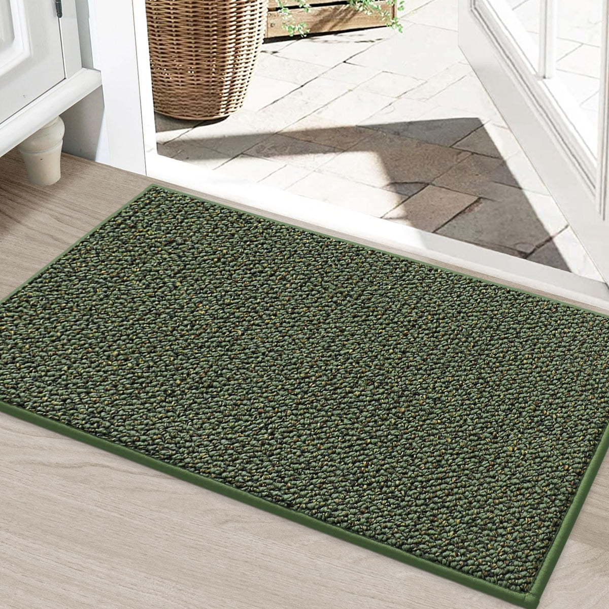 BEQHAUSE Dirt Trapper Door Mat 20" x 32", Non-Slip Washable Doormats, Blue