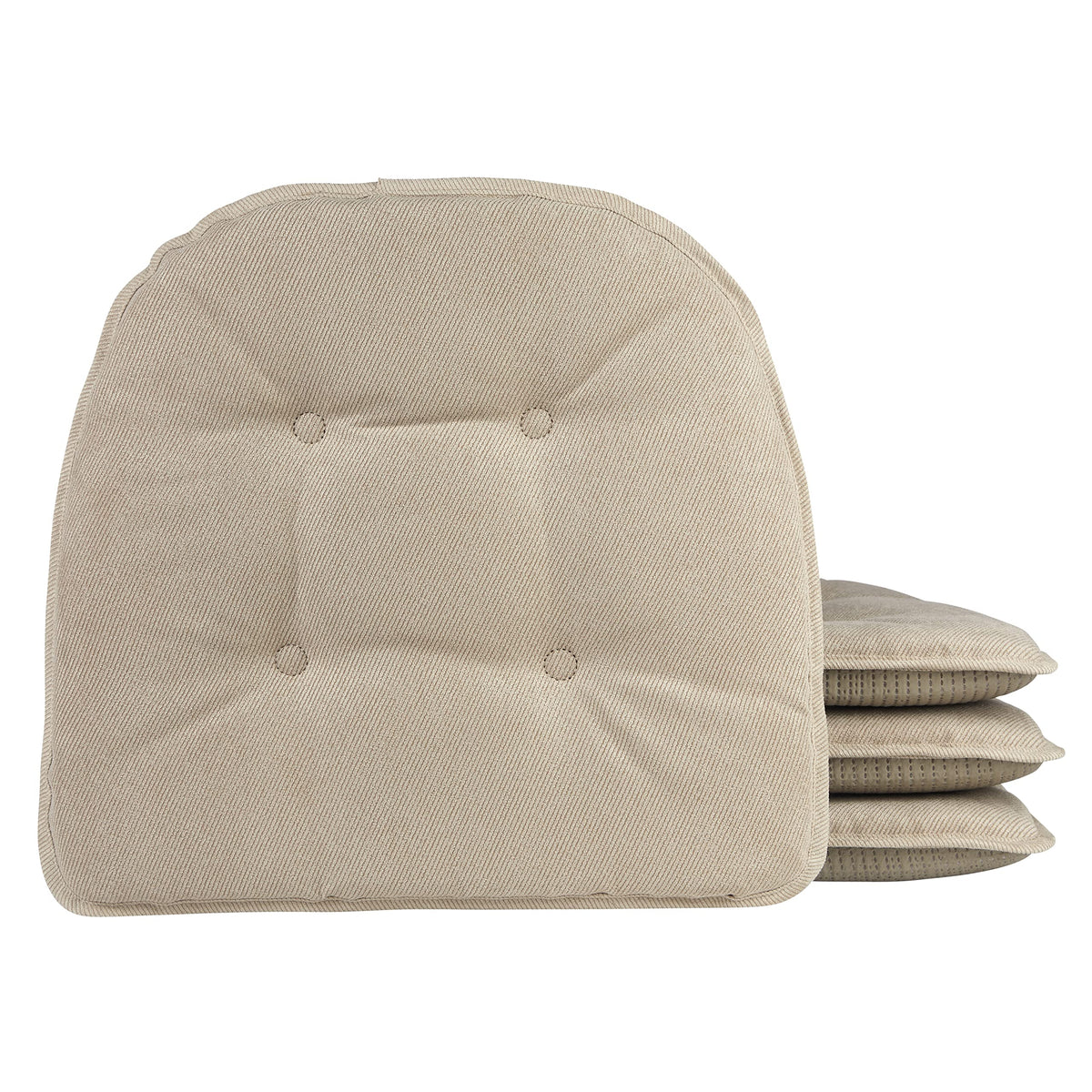 Non-Slip Chair Cushions, Assembled in USA, U-Shaped Skid-Proof Seat Pads for Dining Room, Kitchen, Office, 15"x16"