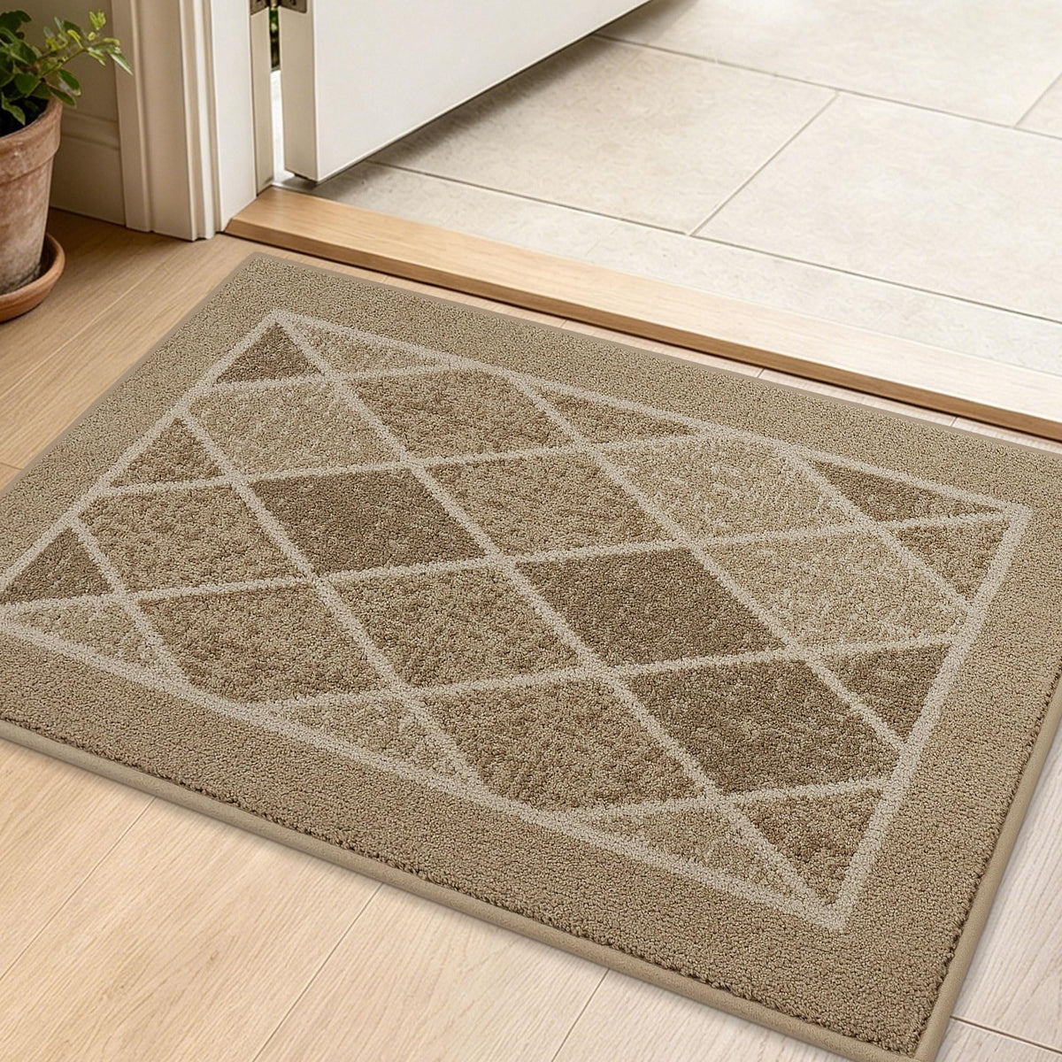 BEQHAUSE Dirt Trapper Door Mat 24" x 36", Doormat Non-Slip, Dark Grey