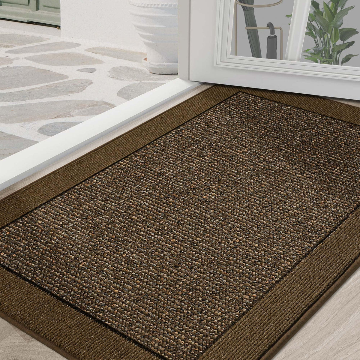 BEQHAUSE Indoor Door Mat 20" x 32", Dirt Trapper Door Mats, Taupe