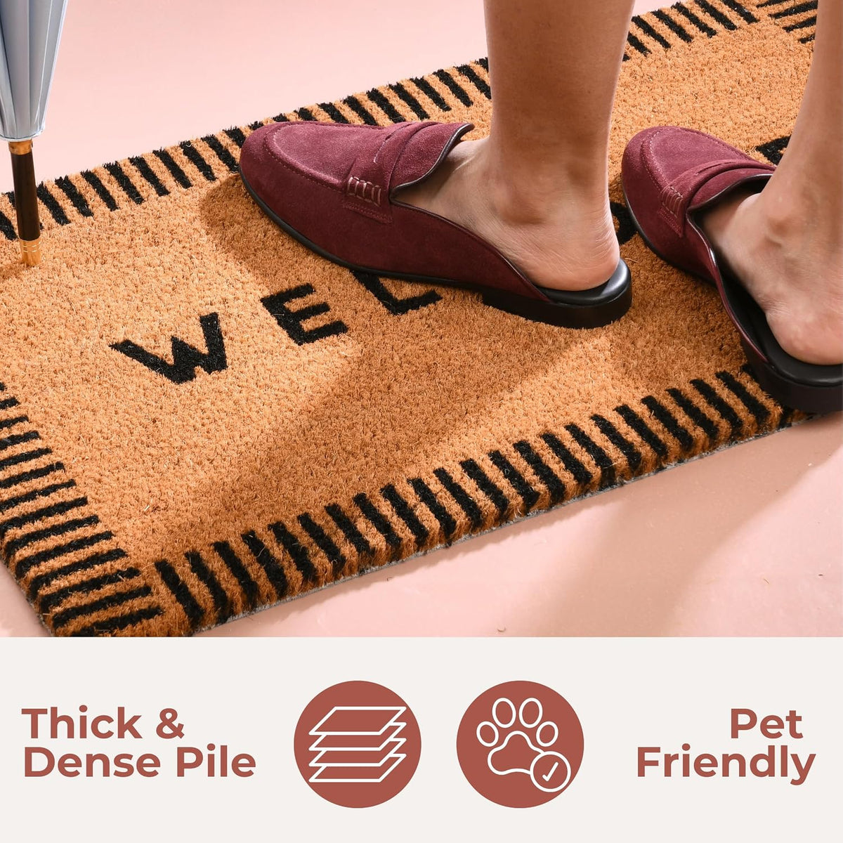 Folkulture Door Mat, Welcome Mat, Welcome Matt Outdoor Doormats - 16" x 28"