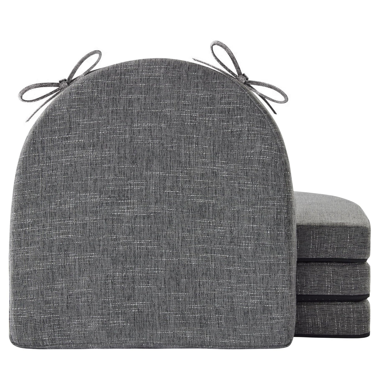 IPYNBAP Chair Cushions for Dining Chairs, Kitchen Chair Cushions, 16'' x 16'' x 2'', Non Slip Indoor Seat Cushions, Chair Pads for Dining Chairs with Ties & Removable Cover, Set of 4, Navy