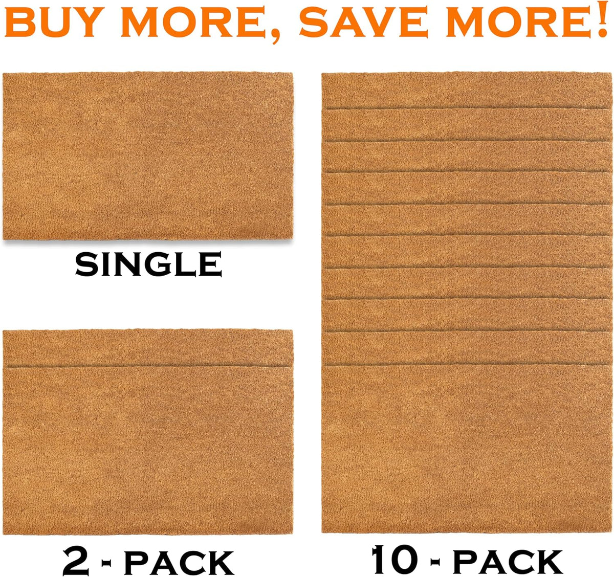 Blank Doormat Coir 30x17 Inch for Screen Printing, Welcome Mat Porch 10pk