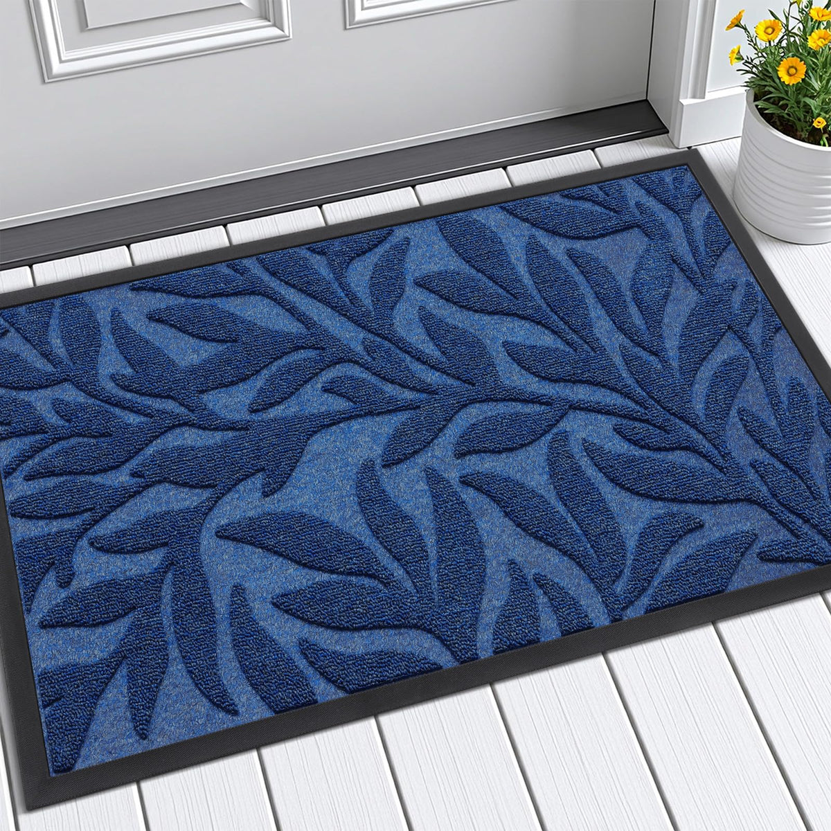 Smiry Welcome Front Door Mat for Outdoor Indoor 29.5x17, All-Season Doormat