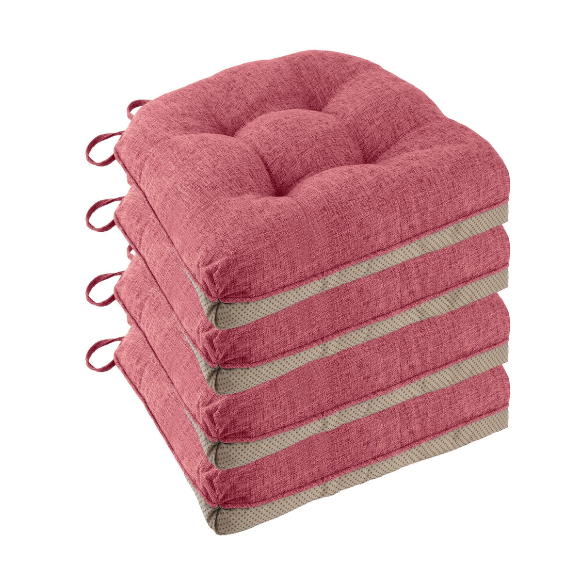 Chair Cushions for Dining Chairs Set of 4, 18"x18"x3", Coffee