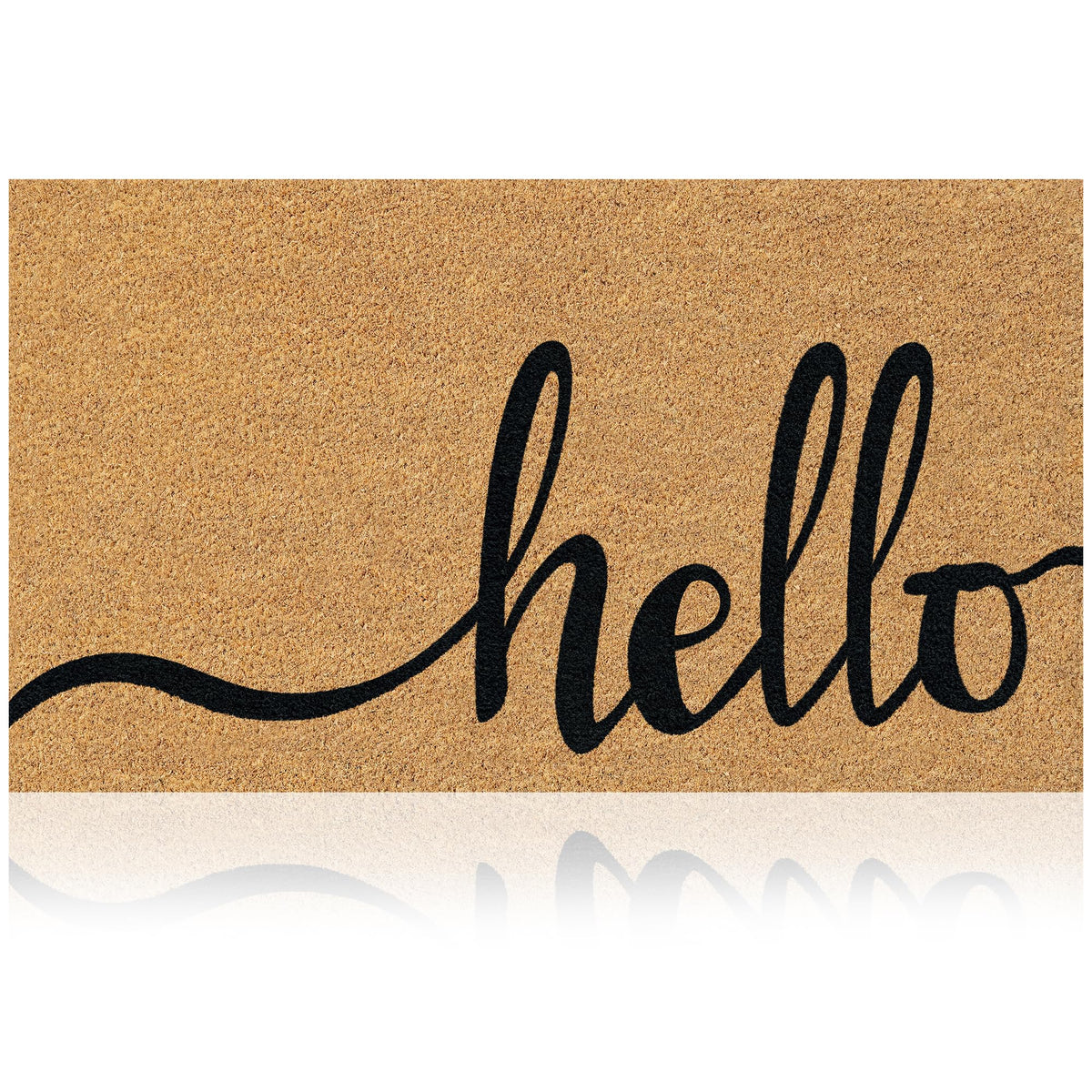 Coir Welcome Mat, Non-Slip, Welcome Classic 4, 17x29 in
