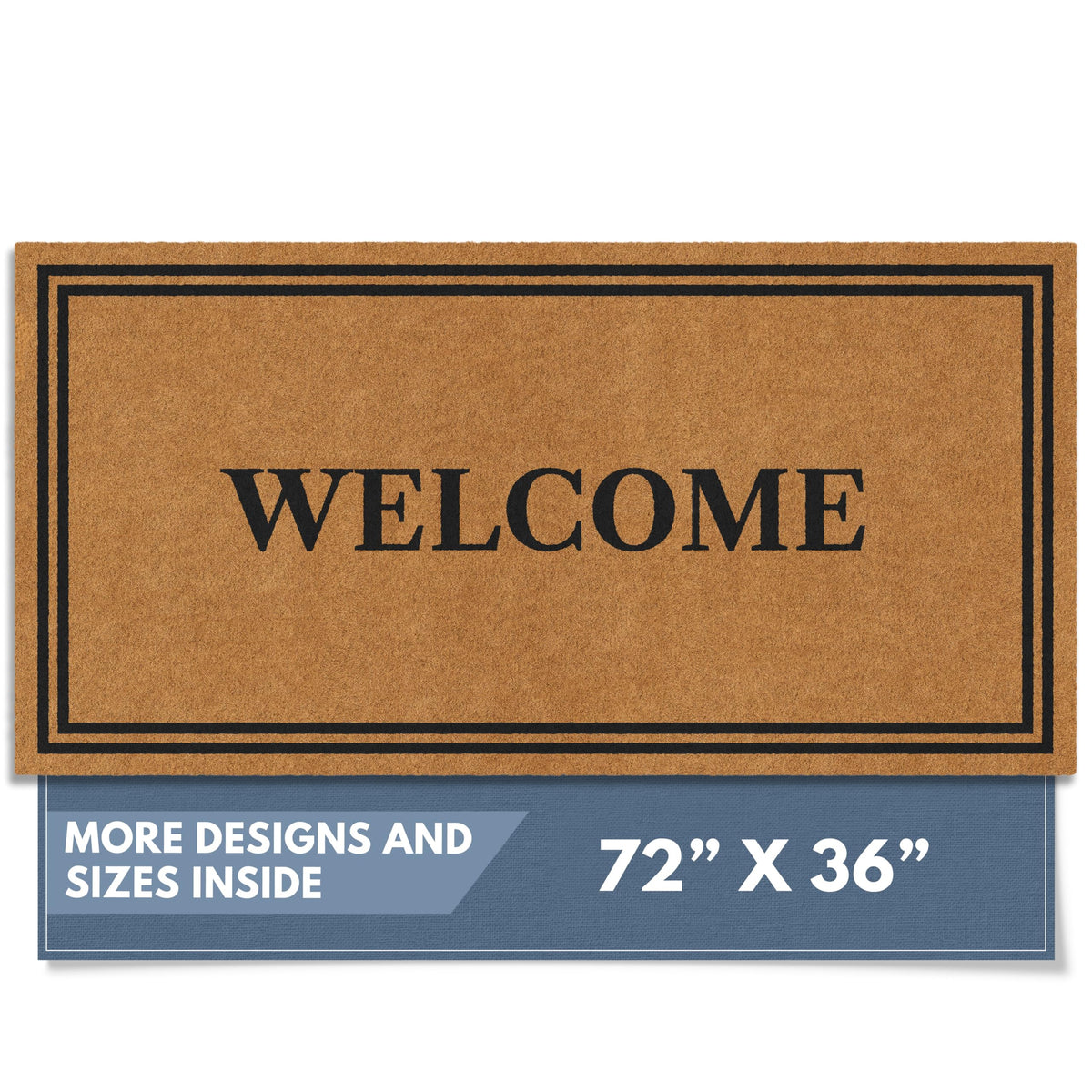 Barnyard Designs Natural Coco Coir Non-Slip Doormat (17x30, Welcome)