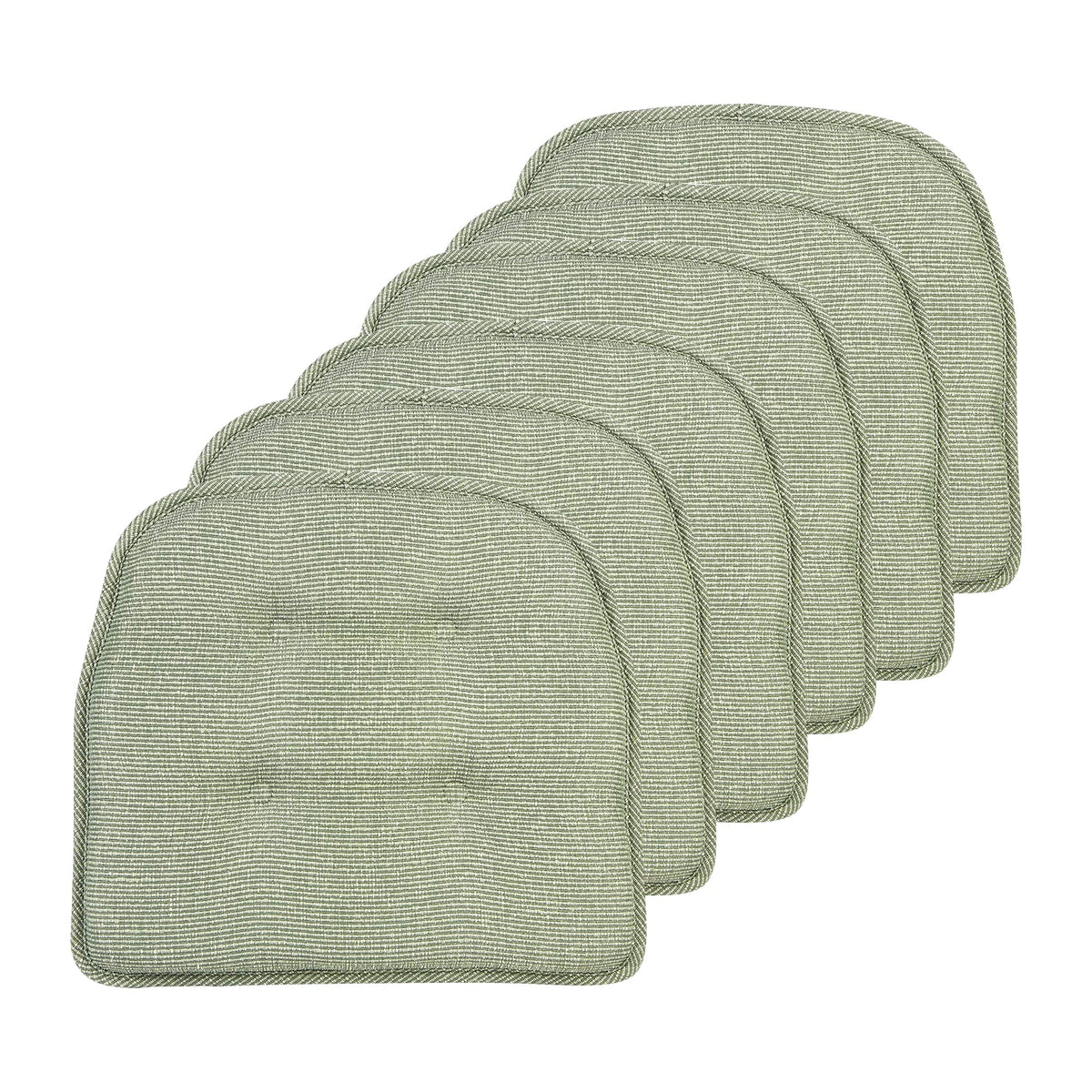Non-Slip Chair Cushions, Assembled in USA, U-Shaped Skid-Proof Seat Pads for Dining Room, Kitchen, Office, 15"x16"