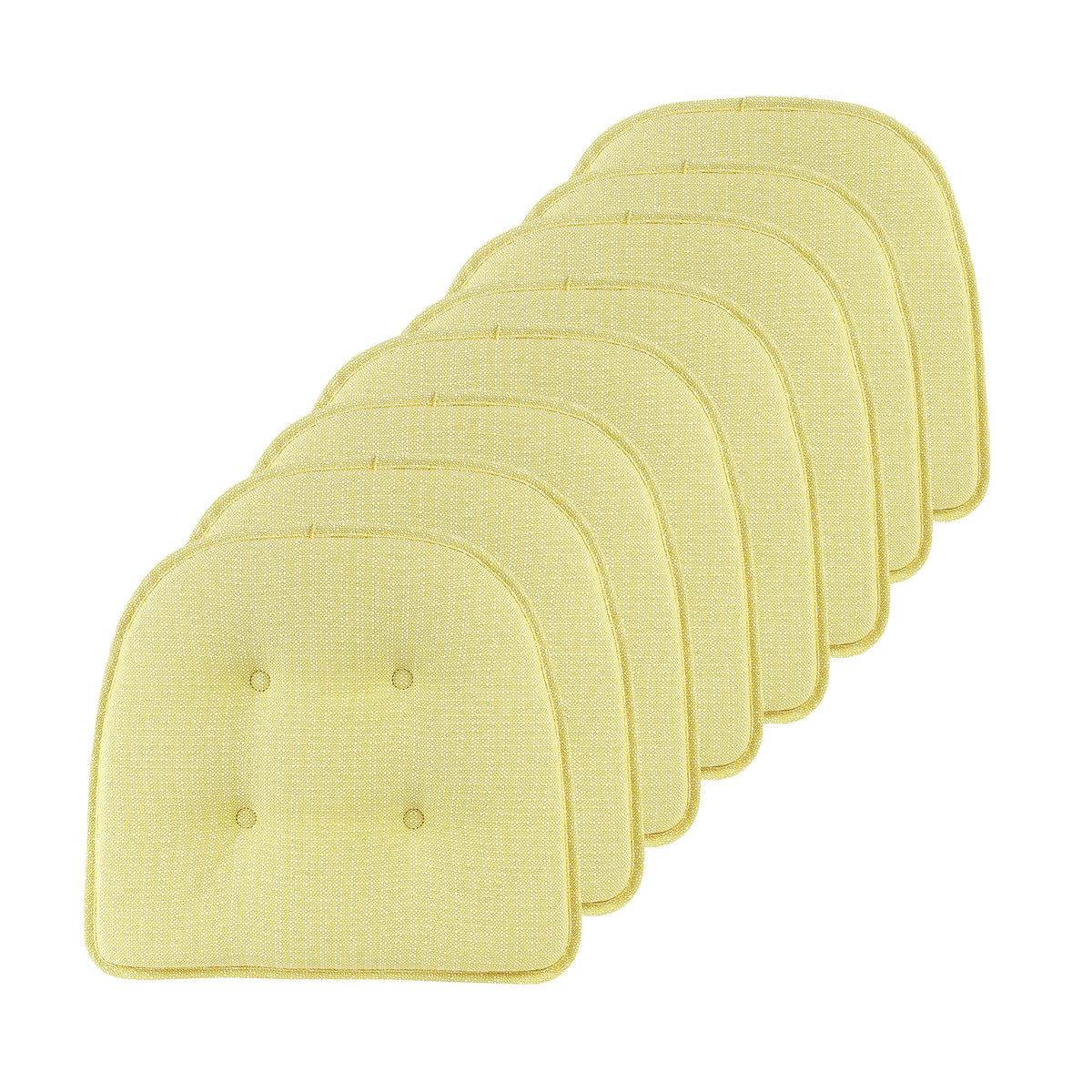 Non-Slip Chair Cushions, Assembled in USA, U-Shaped Skid-Proof Seat Pads for Dining Room, Kitchen, Office, 15"x16"