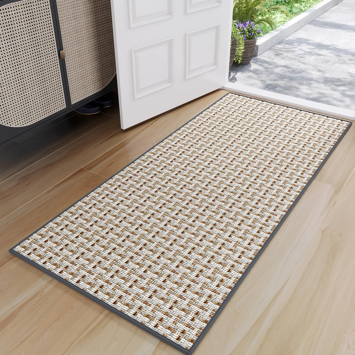 YDKGL Front Door Mat Indoor Entrance Non Slip Entry Doormat Gray 17"x30"