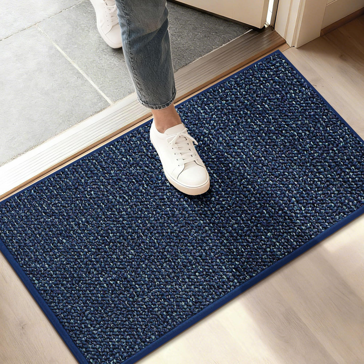 BEQHAUSE Dirt Trapper Door Mat 32" x 48", Non-Slip Washable Doormats, Beige