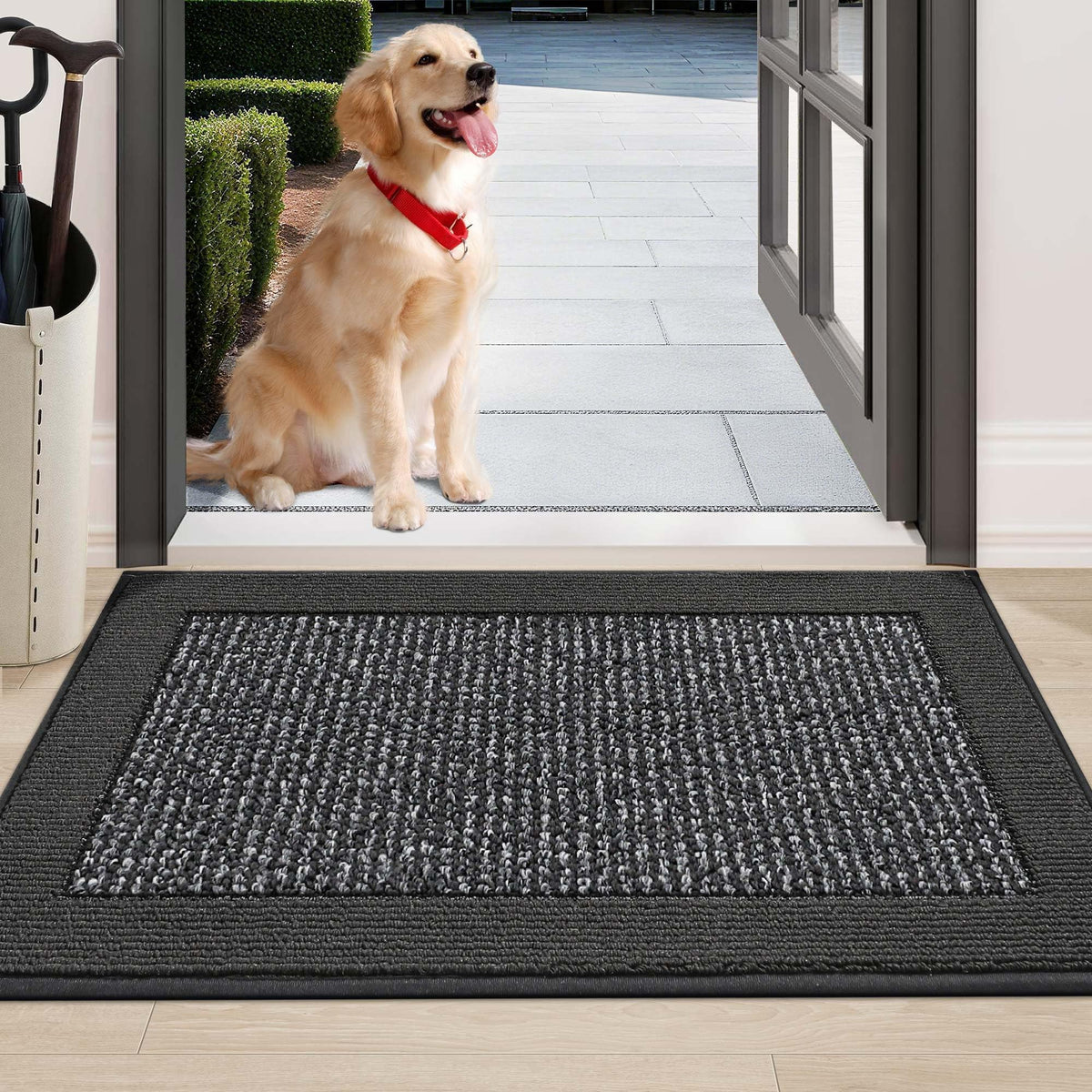 BEQHAUSE Indoor Door Mat 20" x 32", Dirt Trapper Door Mats, Taupe