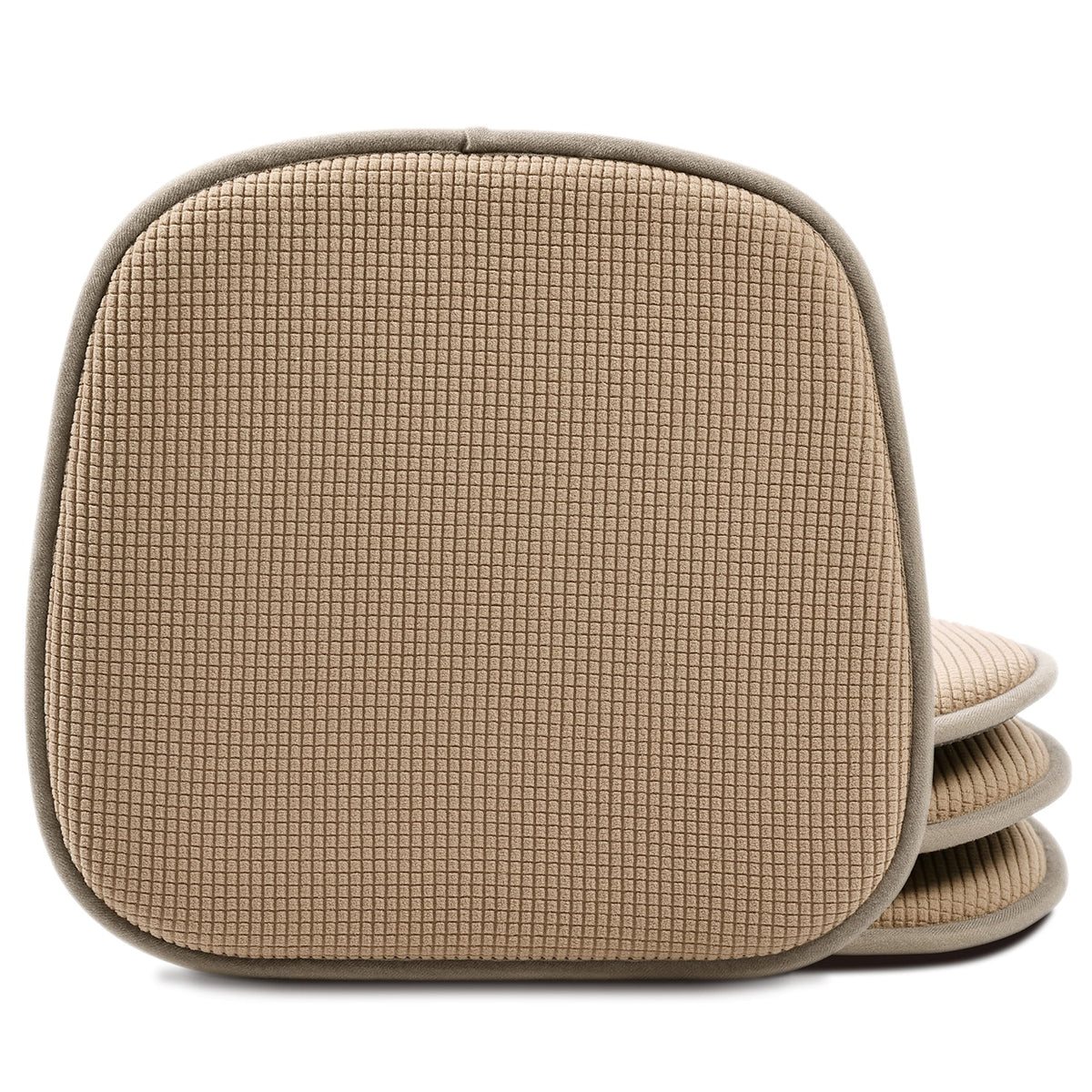 Shinnwa Kitchen Seat Cushions Set of 4, Non Slip Dining Chair Cushions, U-Shaped Indoor Chair Pads, 4 Pack, 15 x 16 Inches, Brown