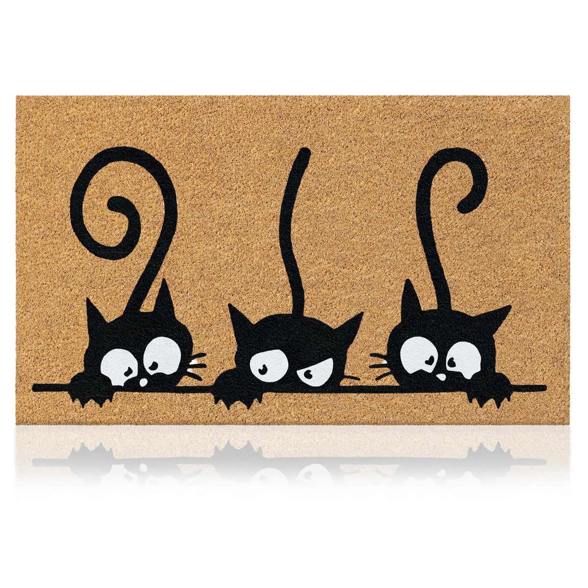 Coir Welcome Mat, Non-Slip, Colorful Birds, 17 x 29 in