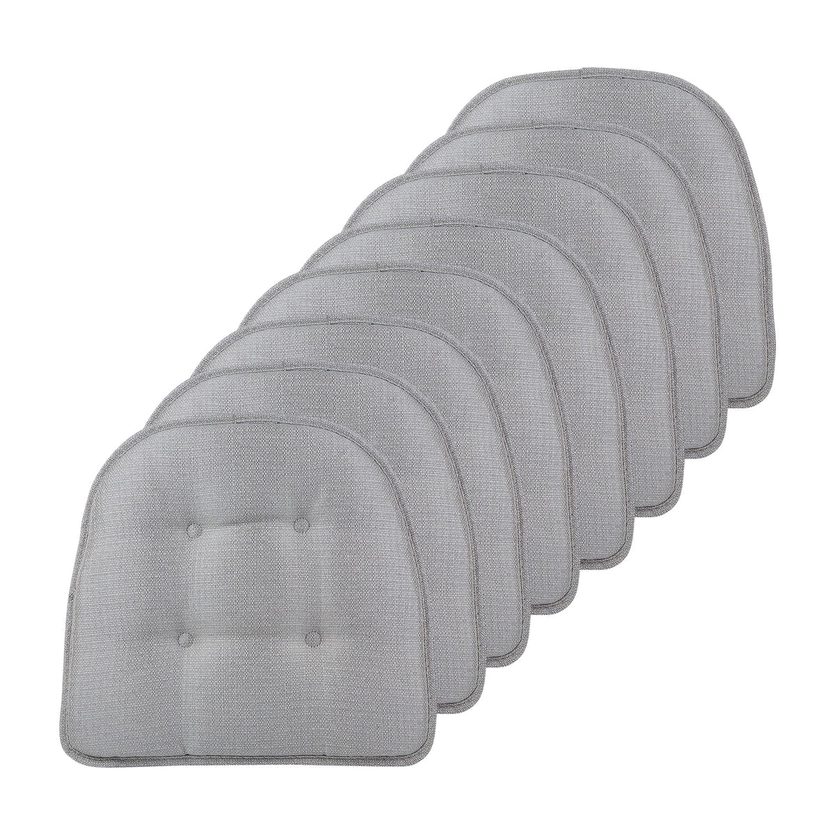 Non-Slip Chair Cushions, Assembled in USA, U-Shaped Skid-Proof Seat Pads for Dining Room, Kitchen, Office, 15"x16"