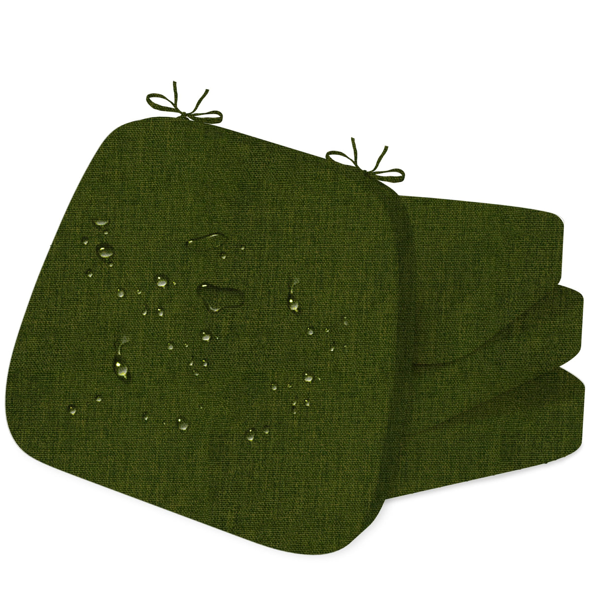 17'' x 16'' x 2.5"Thick Chair Cushions for Dining Chairs, 6 Pack WaterProof Easy Clean Kitchen Chair Pads with Ties and Non-Slip Backing - 30D High Elastic Foam Soft Kitchen Chair Cushions