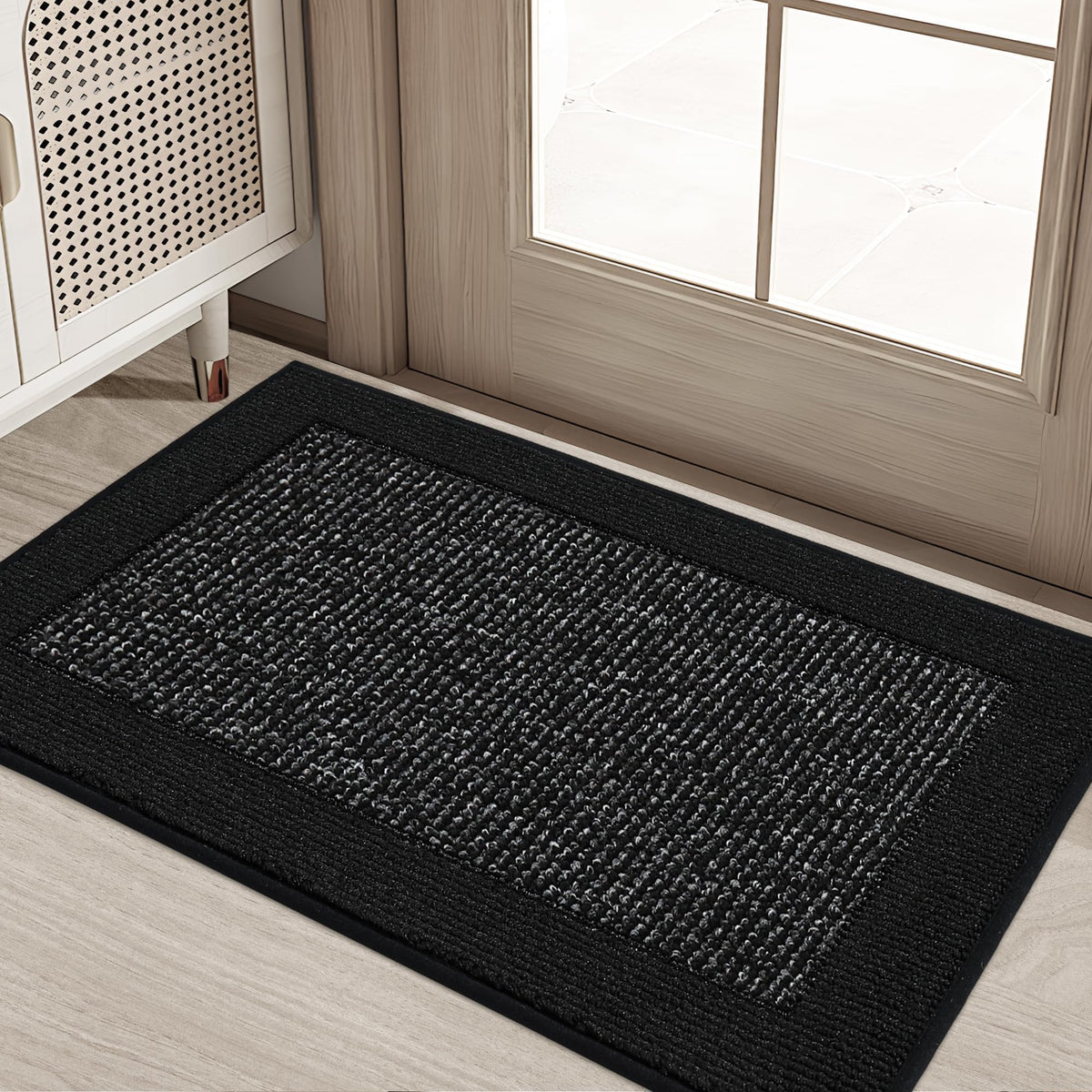 BEQHAUSE Indoor Door Mat 20" x 32", Dirt Trapper Door Mats, Taupe
