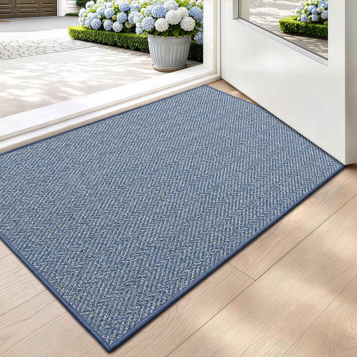 LUMI Ultra Thin Indoor Door Mat 24"x36", Entrance Doormat, Beige